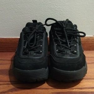 Fila black disruptor ll toddler size 10 shoe
